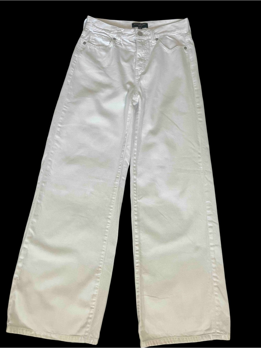 Banana Republic Wide Leg White Jeans size 4/27